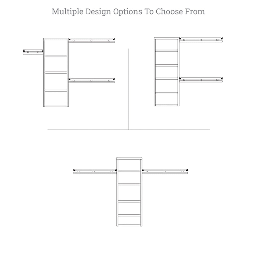 Système de placard intégré Simplicity en bois massif de John Louis Home, expresso