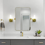 Miroir mural rectangulaire pivotant et inclinable en métal TEHOME Jonathan