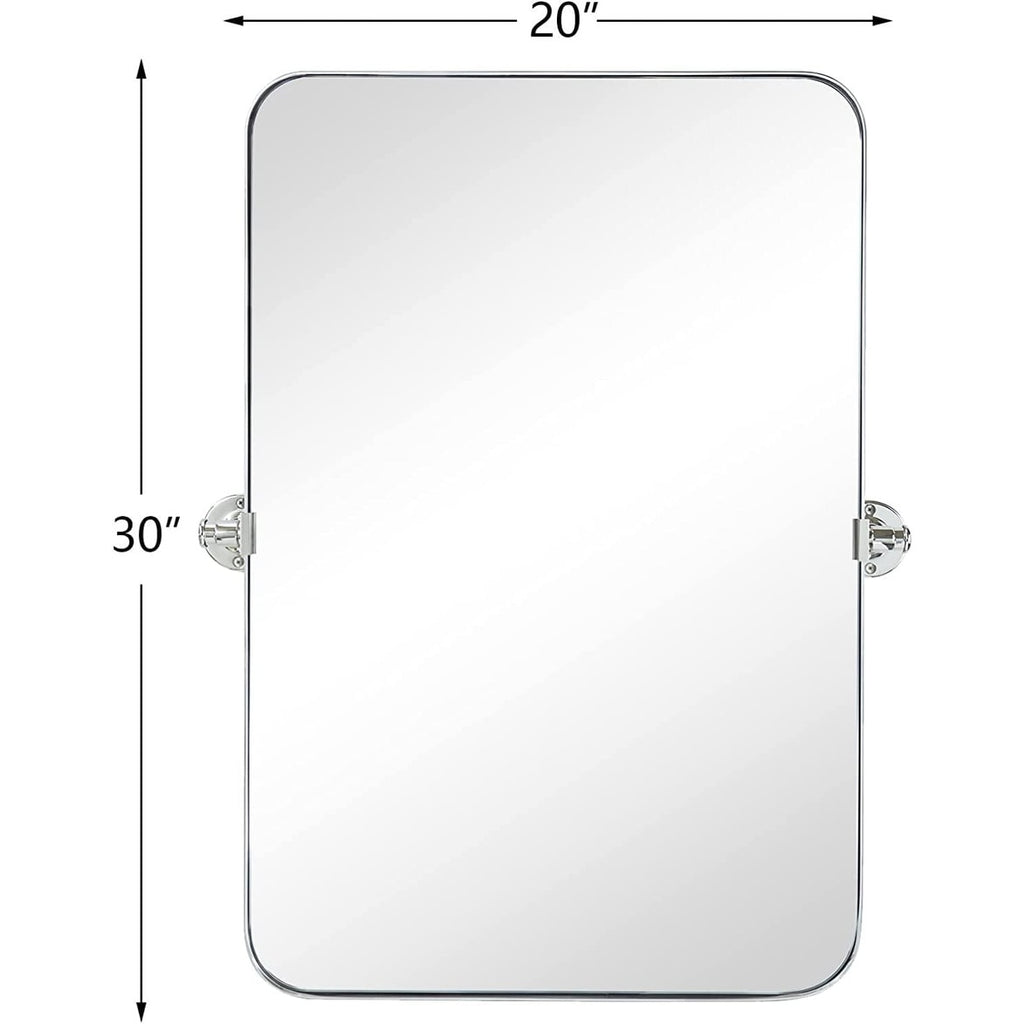 Miroir mural rectangulaire pivotant et inclinable en métal TEHOME Jonathan