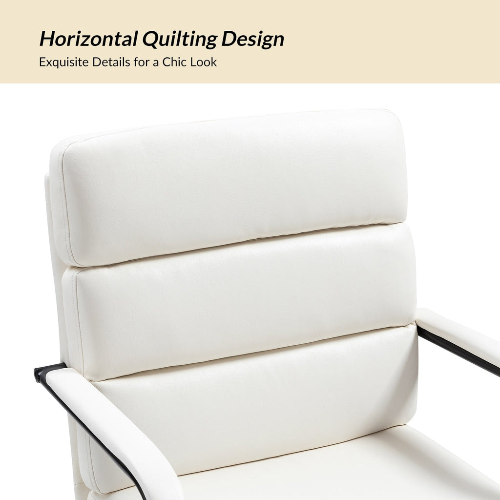 Chaise de travail moderne Joseph en similicuir avec verrouillage de l'inclinaison et inclinaison centrale par HULALA HOME