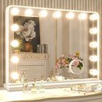 Miroir de maquillage Hollywood Keonjinn à LED avec 15/18 lumières LED