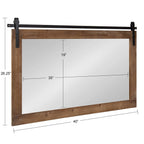 Miroir mural rectangulaire rustique Kate et Laurel Cates