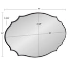 Miroir mural ovale festonné Kate et Laurel Leanna