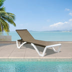 Chaise longue inclinable et réglable Kozyard Alan, pieds entièrement plats en aluminium et résine polypropylène