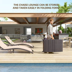 Ensemble de chaises longues d'extérieur 3 pièces Kullavik