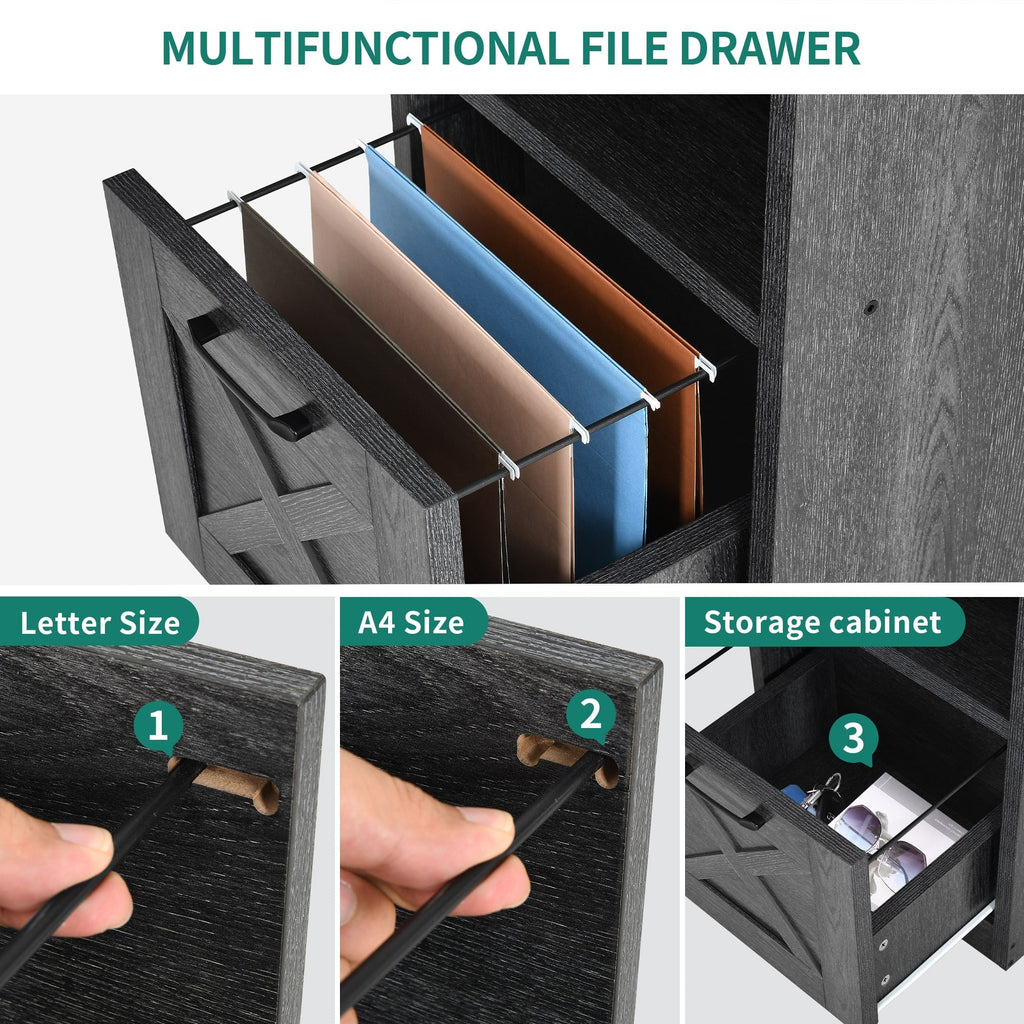 Bureau de jeu d'angle Moasis en L de 59 pouces avec support pour écran