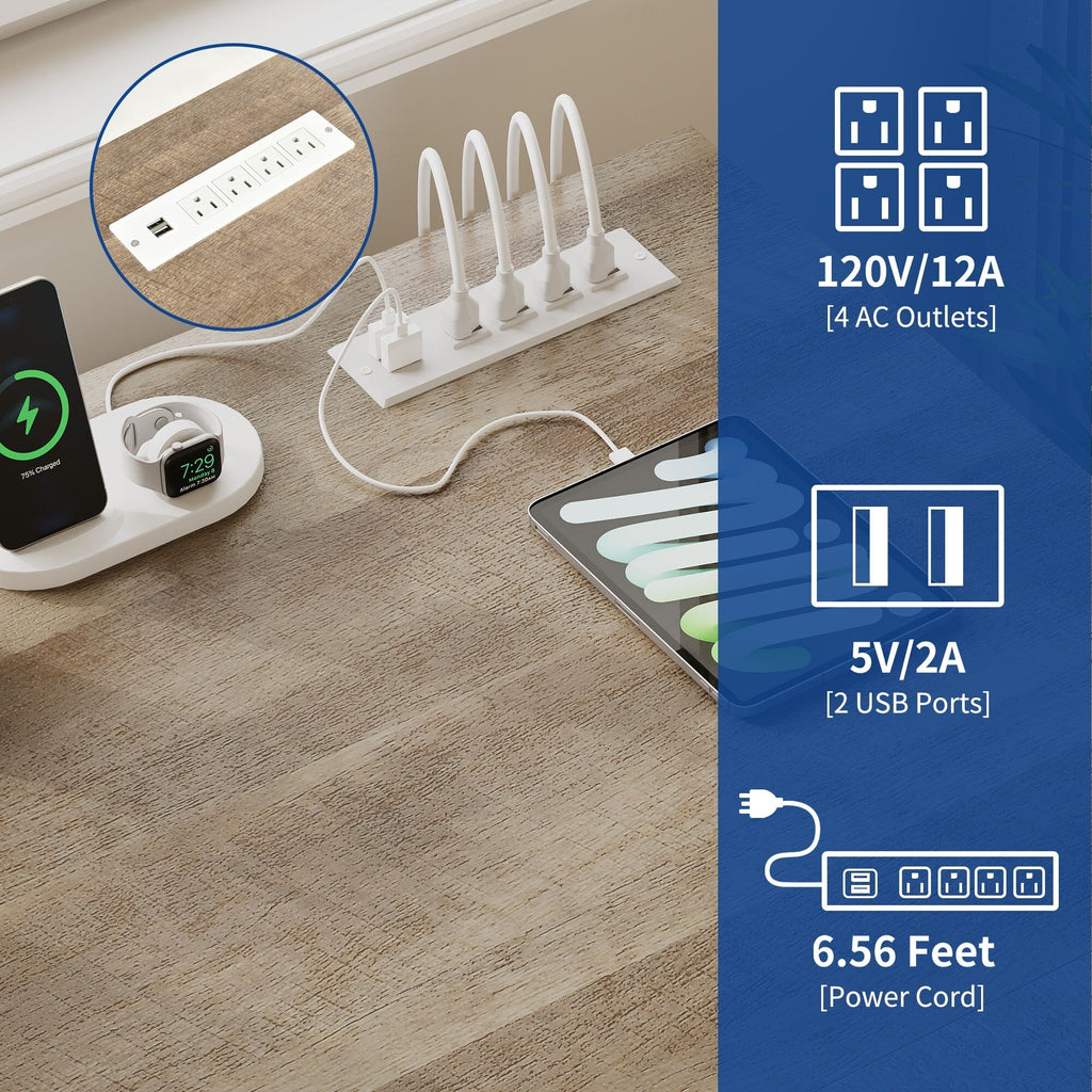 Bureau de jeu d'angle Moasis en L de 59 pouces avec support pour écran