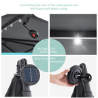 Parasol de terrasse déporté à LED LIVOOSUN de 10 pieds avec base croisée