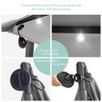 Parasol de terrasse déporté à LED LIVOOSUN de 10 pieds avec base croisée