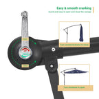 Parasol de terrasse déporté à LED LIVOOSUN de 10 pieds avec base croisée