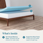 Matelas Lucid en mousse à mémoire de forme de luxe de 10 pouces