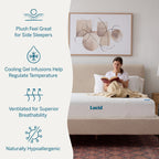 Matelas Lucid en mousse à mémoire de forme de luxe de 10 pouces