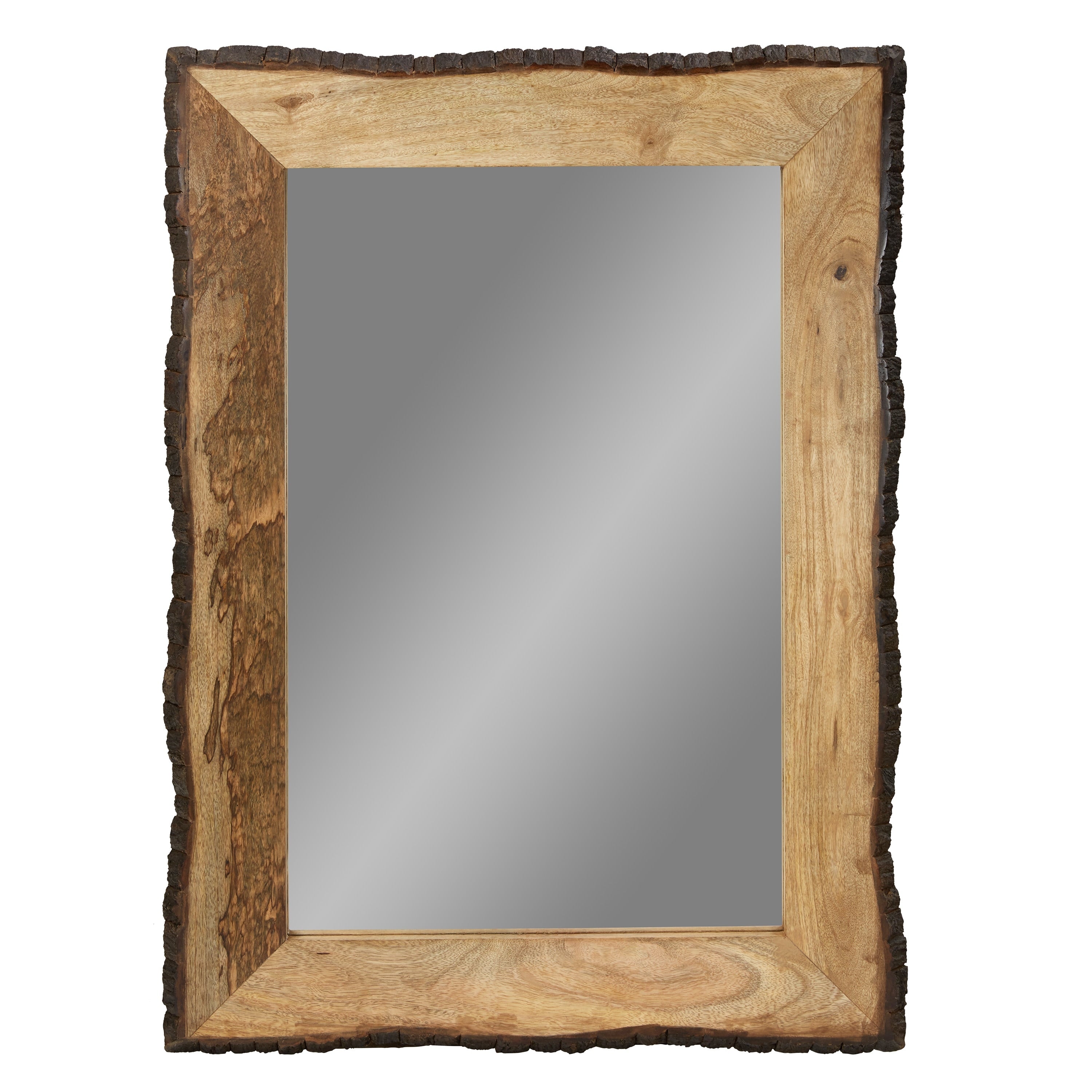 Miroir mural rectangulaire en bois et verre brun et beige Lamont River of Goods - 39 x 1,25 x 28