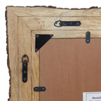 Miroir mural rectangulaire en bois et verre brun et beige Lamont River of Goods - 39 x 1,25 x 28