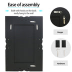 Grand miroir mural emboîtable avec perles de cristal rectangulaires