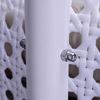 Fauteuil suspendu LeisureMod pour 2 personnes avec support - Chaise longue hamac en rotin et osier pour patio extérieur/intérieur avec coussins