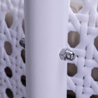 Fauteuil suspendu LeisureMod pour 2 personnes avec support - Chaise longue hamac en rotin et osier pour patio extérieur/intérieur avec coussins