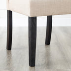 Chaise de salle à manger capitonnée en bois massif Leviton de Roundhill Furniture (lot de 2)