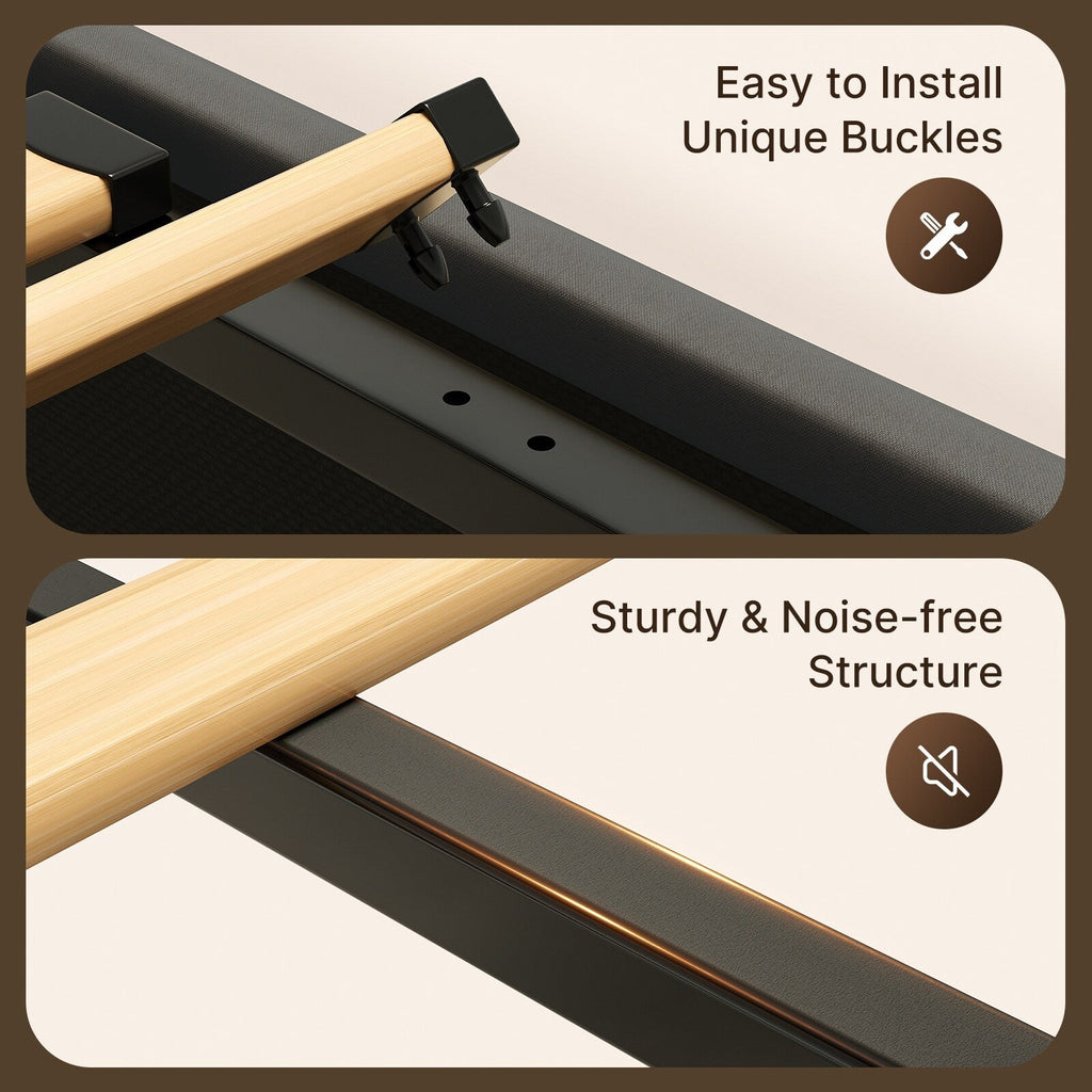 Cadre de lit relevable avec rangement, cadre de lit plateforme rembourré avec système de rangement hydraulique et tête de lit