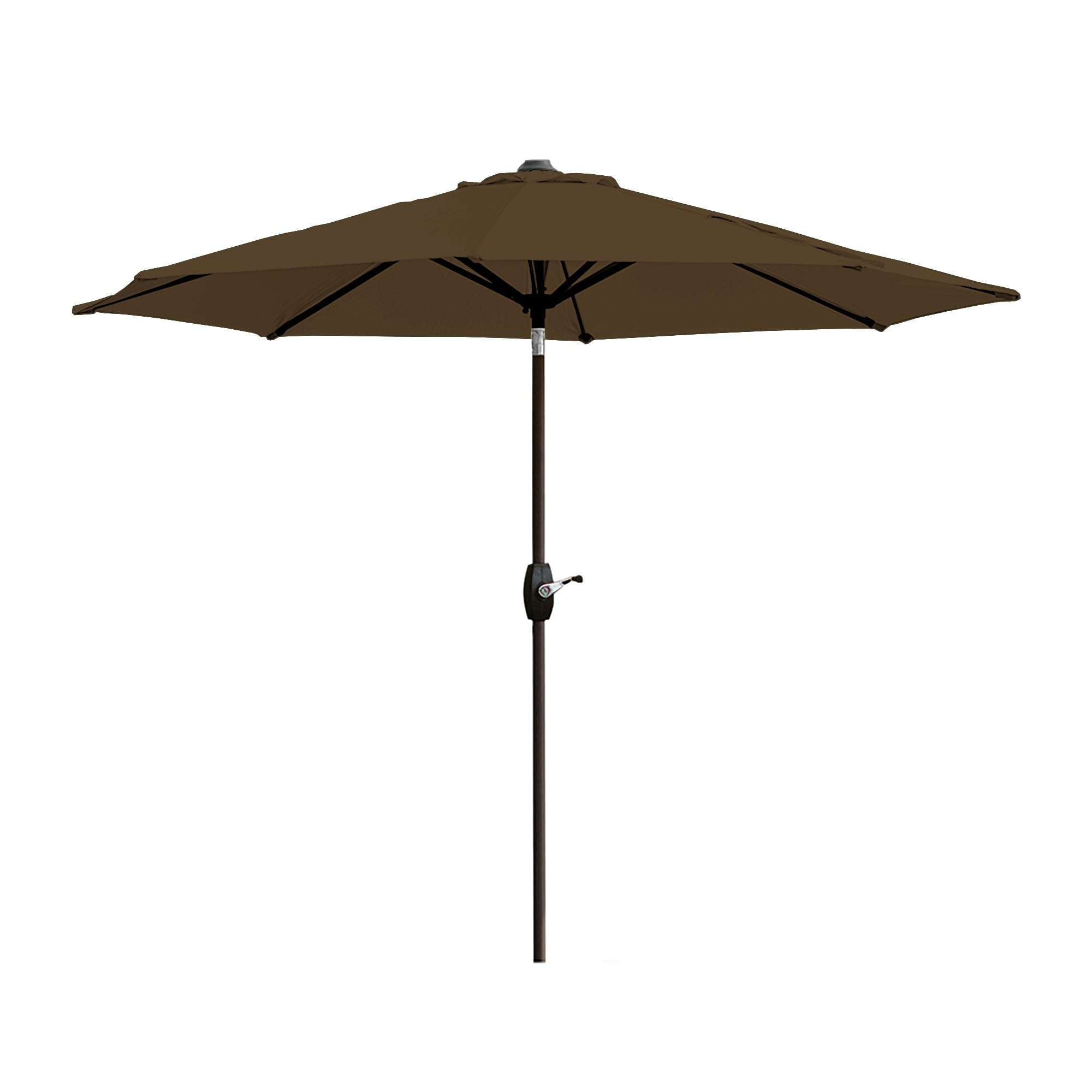 Parasol de patio Lopes de 9 pieds avec base en finition bronze et support de poids inclus