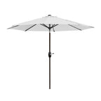 Parasol de patio Lopes de 9 pieds avec base en finition bronze et support de poids inclus