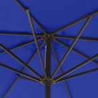 Parasol de patio Lopes de 9 pieds avec base en finition bronze et support de poids inclus