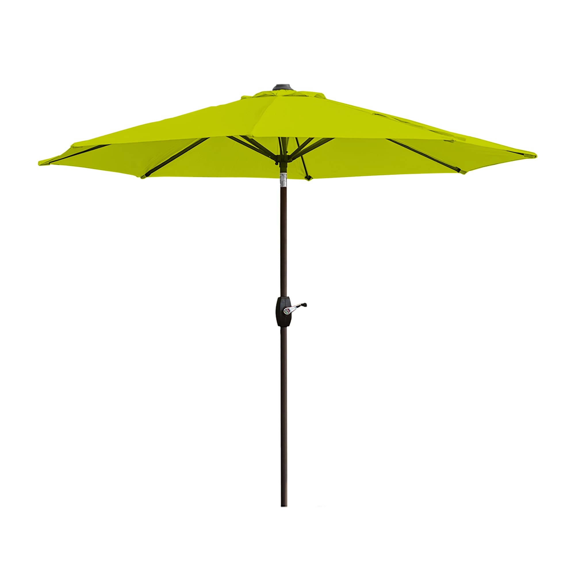 Parasol de patio Lopes de 9 pieds avec base en finition bronze et support de poids inclus