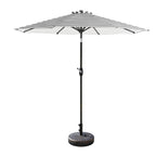 Parasol de patio Lopes de 9 pieds avec base en finition bronze et support de poids inclus