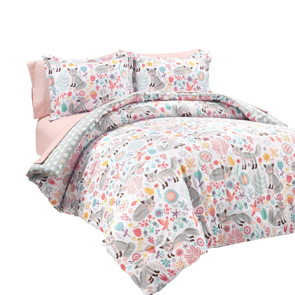 Lush Decor Pixie Fox avec ensemble de draps Kids Back To Campus Couette