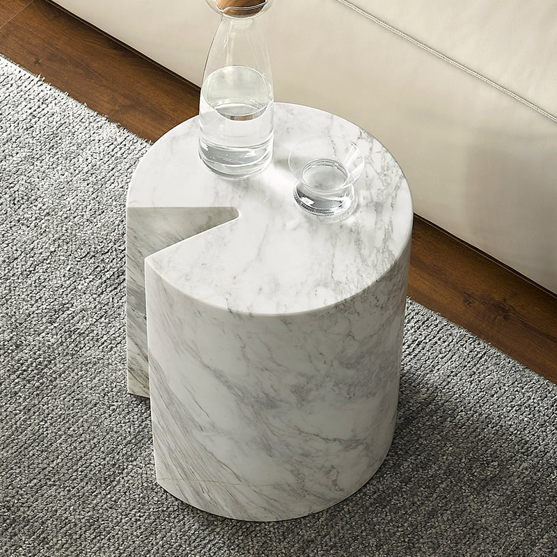 Seraphic Marble Round Side Table