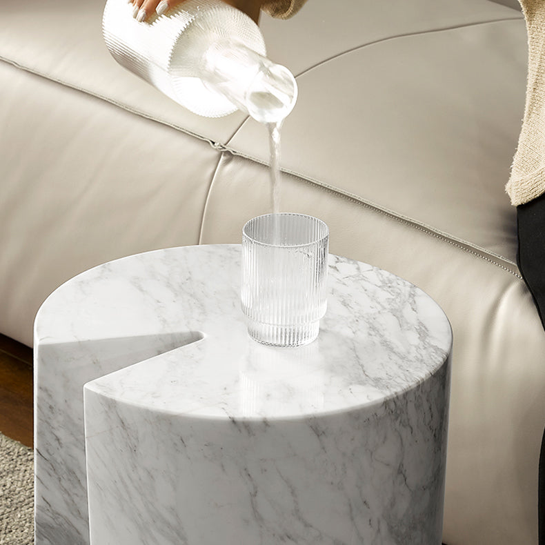 Seraphic Marble Round Side Table