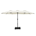 Parasol double extra large de 15 pieds pour patio double face de MAISON ARTS avec base incluse