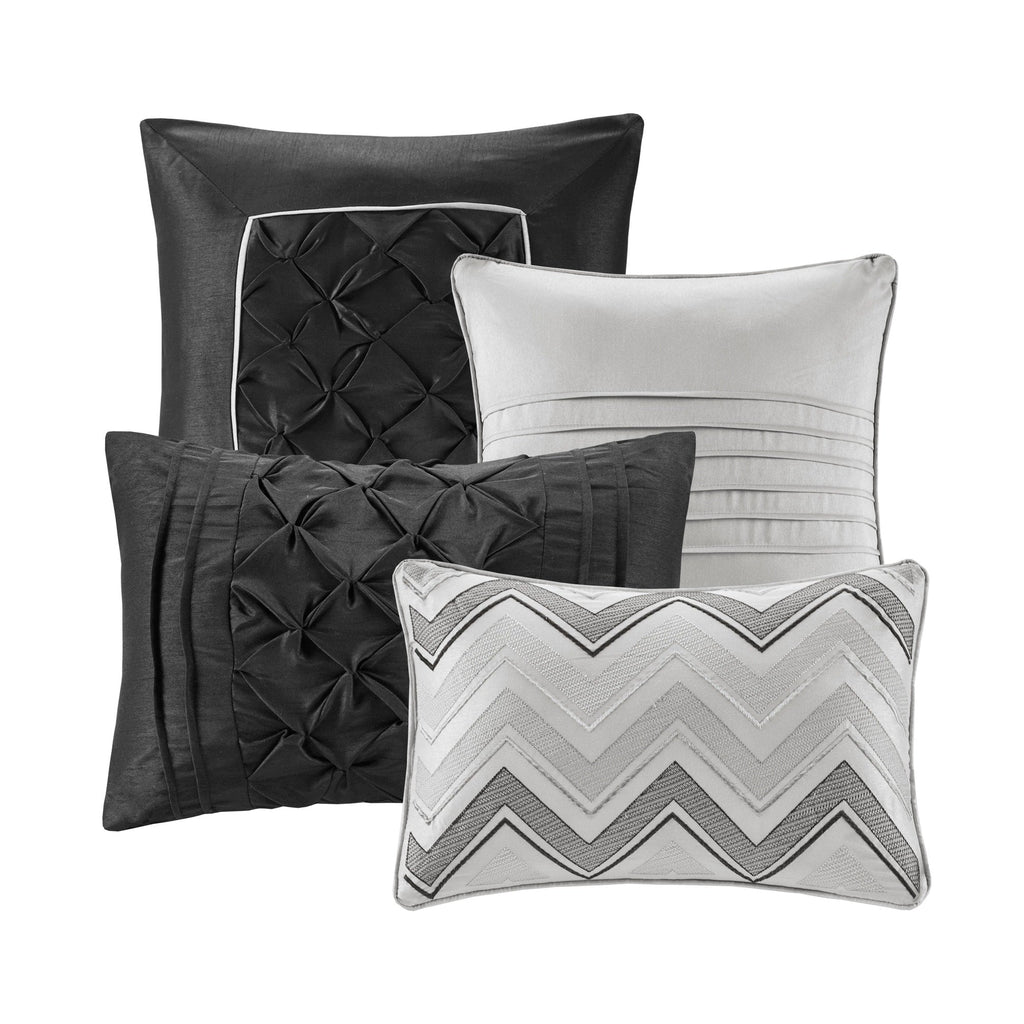 Madison Park Essentials Loretta 24 pièces dans un sac avec panneaux de fenêtre et ensemble de draps