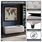 Banc de rangement rembourré à plateau capitonné Sasha de Madison Park