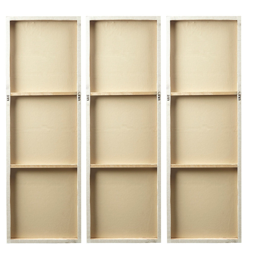 Ensemble de 3 triptyques muraux en résine dimensionnelle peints à la main Madison Park Signature Sunburst