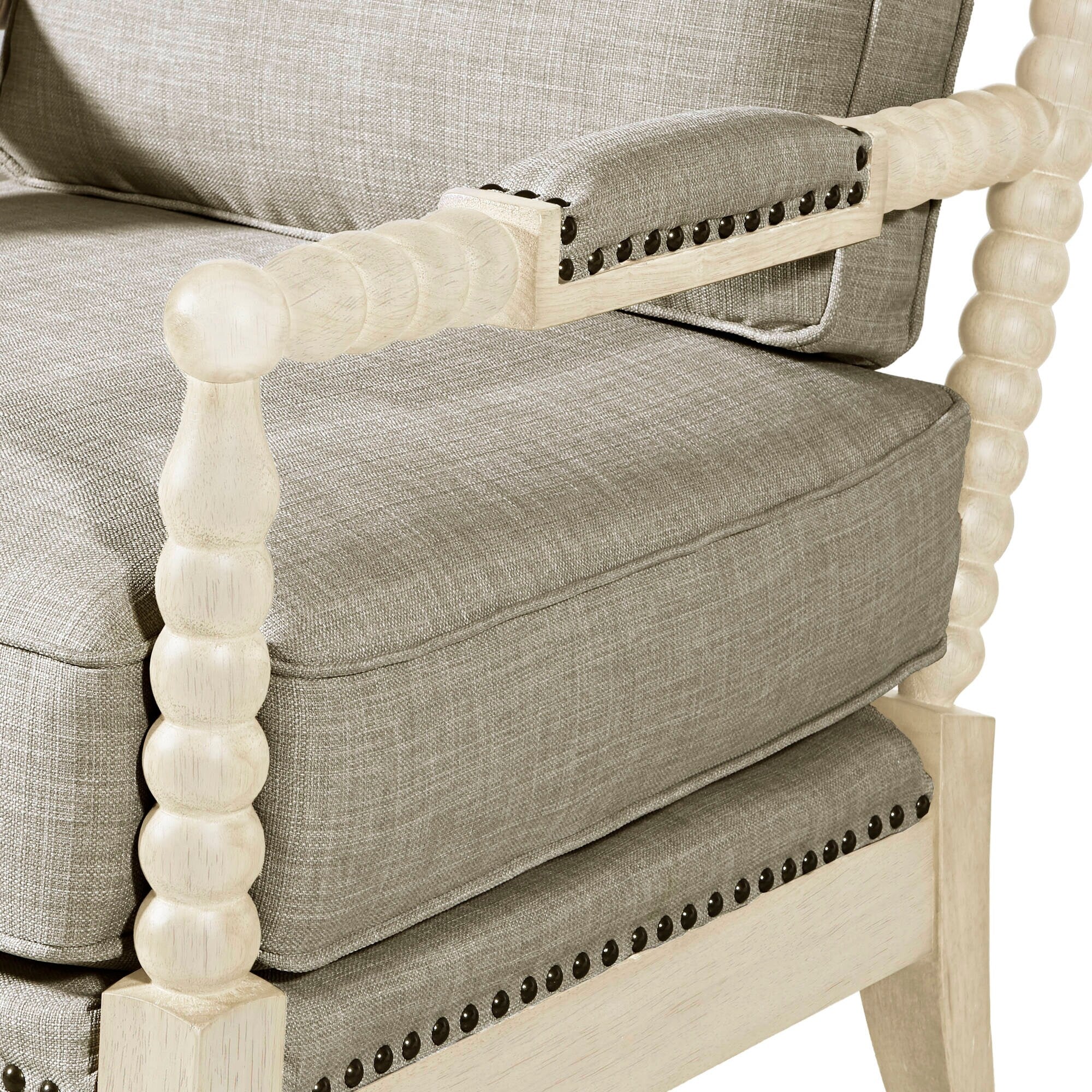 Fauteuil à cadre en bois tourné Madison Park Donohue