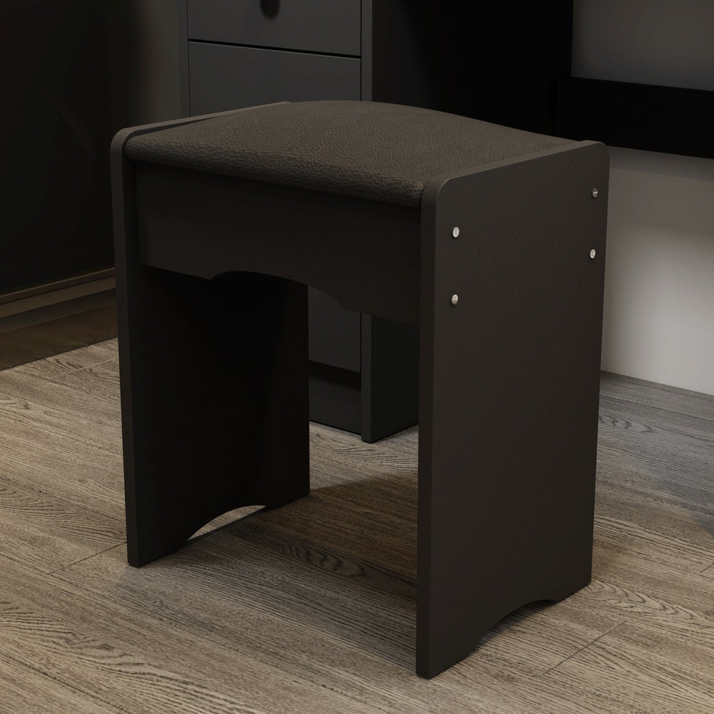 Ensemble coiffeuse avec miroir tactile et tabouret