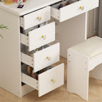 Ensemble coiffeuse avec miroir tactile et tabouret