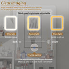 Coiffeuse avec éclairage LED, miroir et tabouret