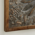 Décoration murale en métal motif tournesol floral avec détails en relief - Gris - Roche River Decor