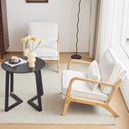 Chaise d'appoint rembourrée de style moderne du milieu du siècle