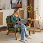 Chaise d'appoint rembourrée de style moderne du milieu du siècle