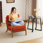 Chaise d'appoint rembourrée de style moderne du milieu du siècle