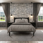 Lit à panneaux du milieu du siècle