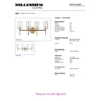 Luminaire de salle de bain Millennium Lighting Chastine avec abat-jour en verre biseauté transparent