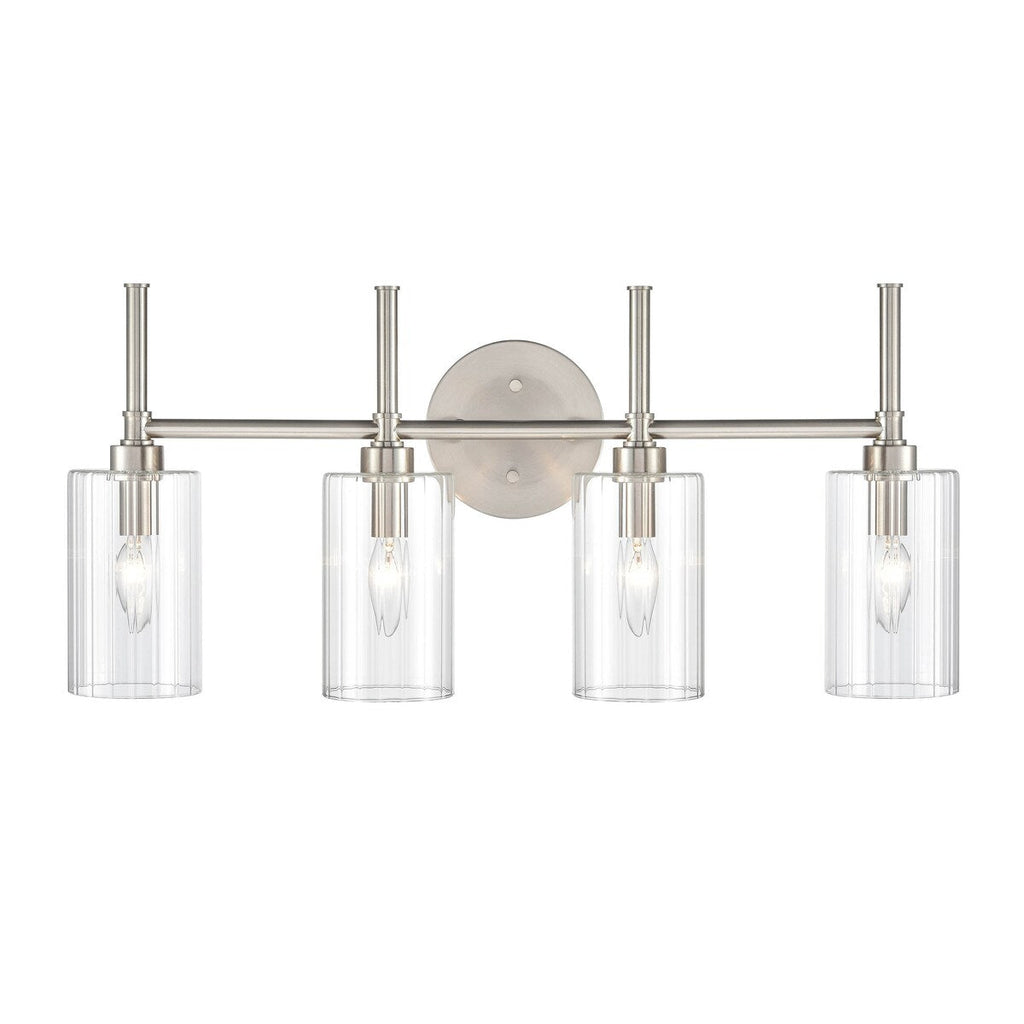 Luminaire de salle de bain Millennium Lighting Chastine avec abat-jour en verre biseauté transparent