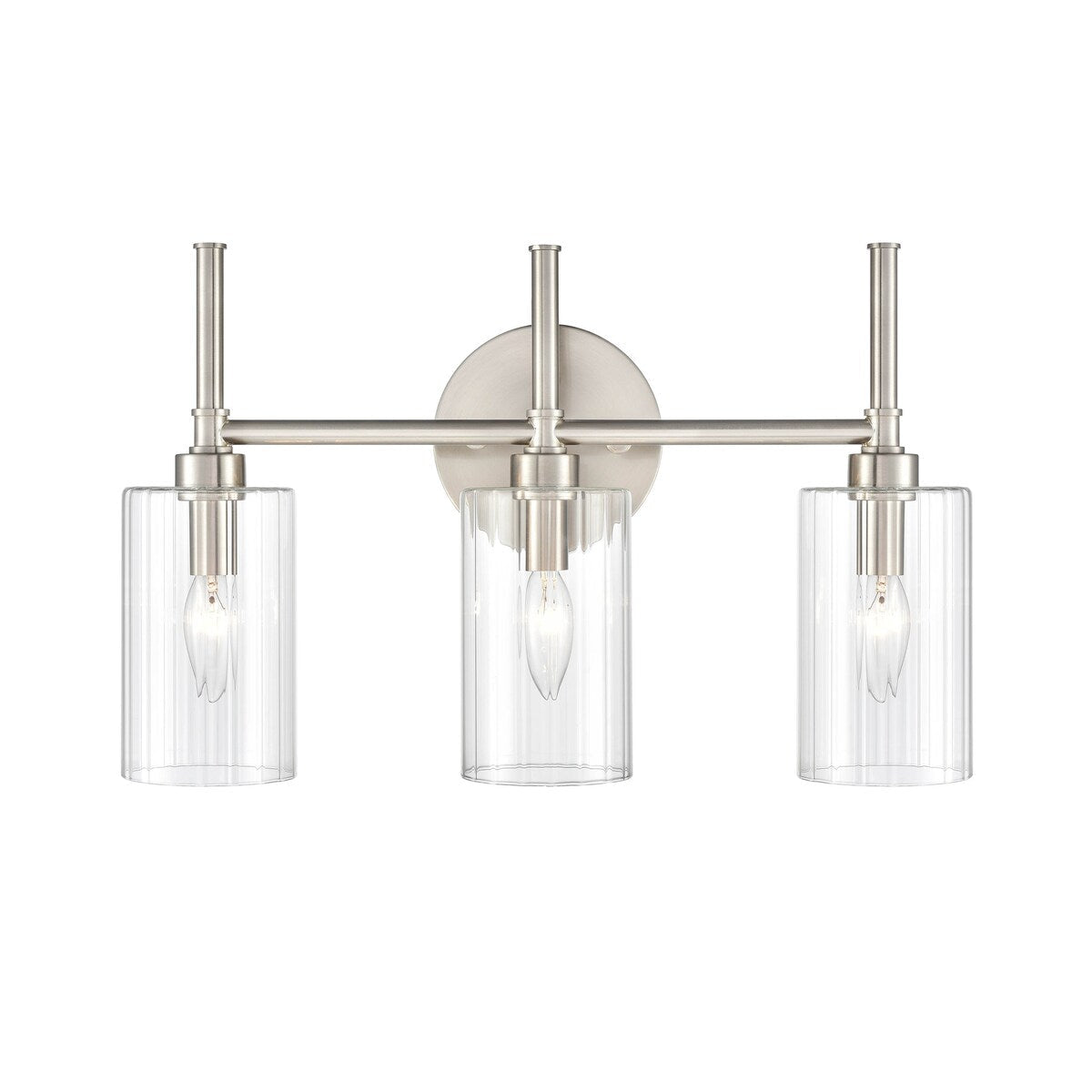 Luminaire de salle de bain Millennium Lighting Chastine avec abat-jour en verre biseauté transparent