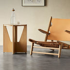 Vivid Oak Round Accent Side Table