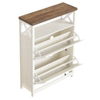 Meuble de rangement à chaussures Moasis avec 2 compartiments pour entrée et couloir