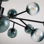 Lustre moderne à bulles Spoutnik de grande taille, noir ou doré, pour salle à manger